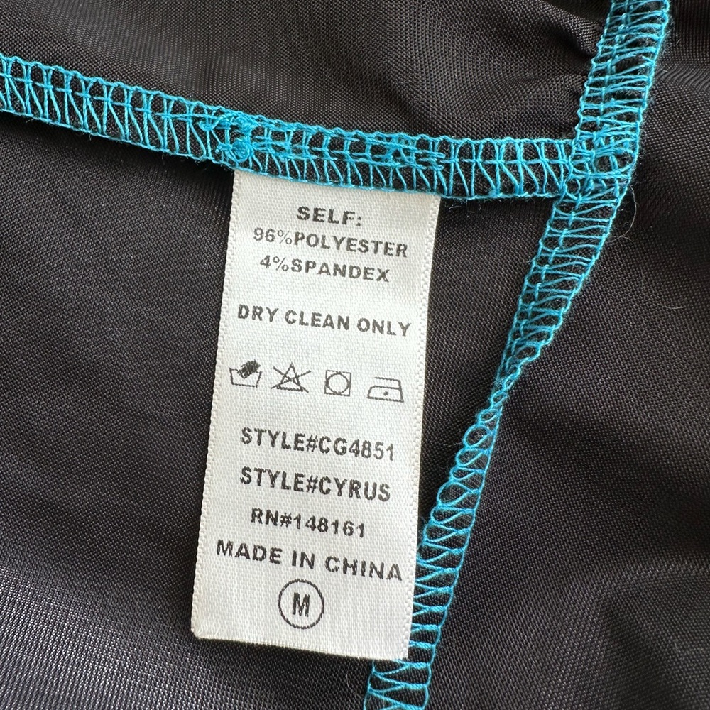 BuddyLove Cyrus Metallic V Neck Long Sleeve Mini Dress in Cyan - Picture 9 of 10